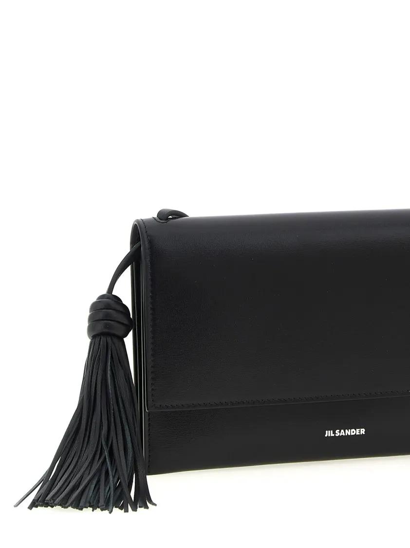Jil Sander Hobo bags 'Tassel' Crossbody Bag in zwart