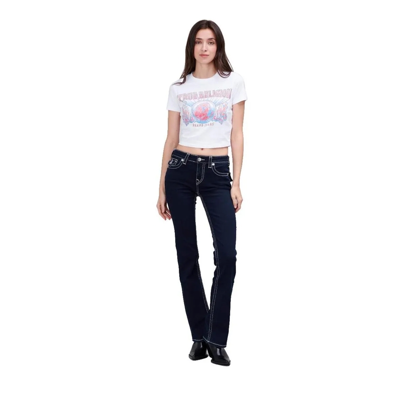 True Religion Jeans - Modell: Becca- Mid Rise- Dunkel gewaschene Jea blau(Image 2)