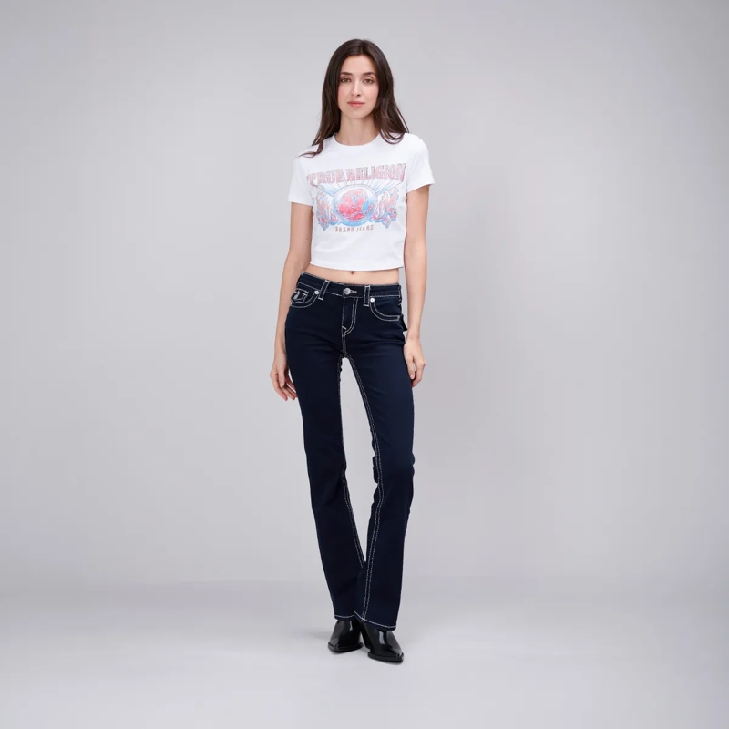 True Religion Jeans - Modell: Becca- Mid Rise- Dunkel gewaschene Jea blau(Image 2)