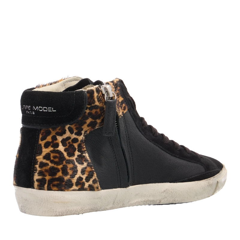 Philippe Model High-Top-Sneaker Prsx High Woman West Animalier_Noir Leo(Image 4)