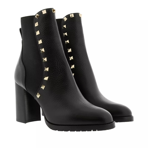 Valentino Garavani Rockstud Ankle Boots 90 Leather Black Stiefelette