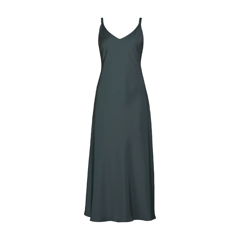Vera Mont  Midikleid aus Satin Dunkelgrün