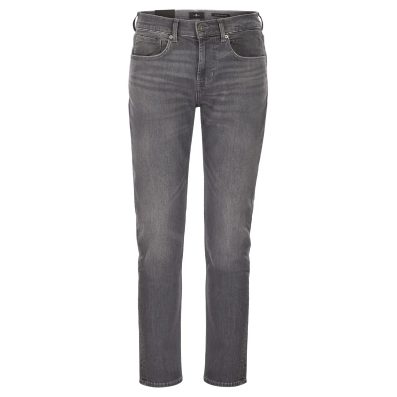Seven for all Mankind Jeans Slimmy Tapered - Skinny Medium-Waisted Jeans Grey