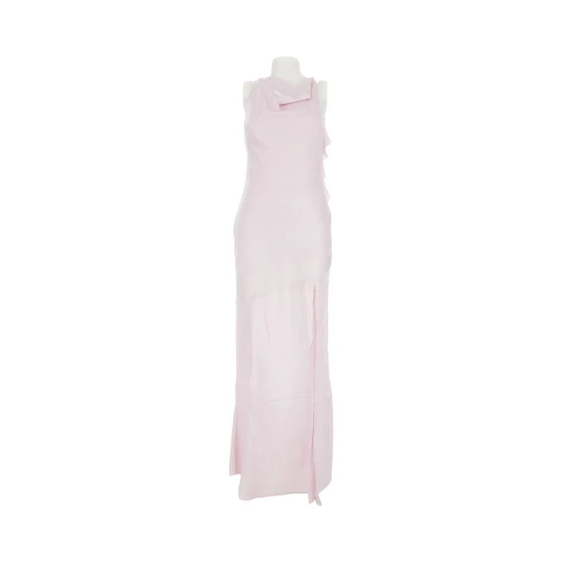 Rotate  Long Waterfall Dress Pink