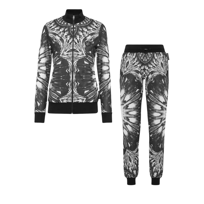 Plein Sport Jogginghose Jogginganzug Optical Flower schwarz