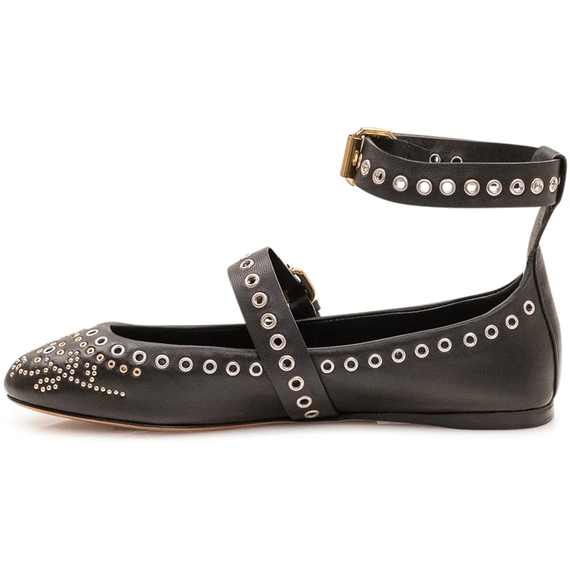 Isabel Marant Ballerines Ballerine Ylza con Cinturini schwarz(Image 4)