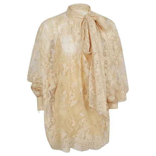 Zimmermann Chemisiers Lace Blouse Neutrals