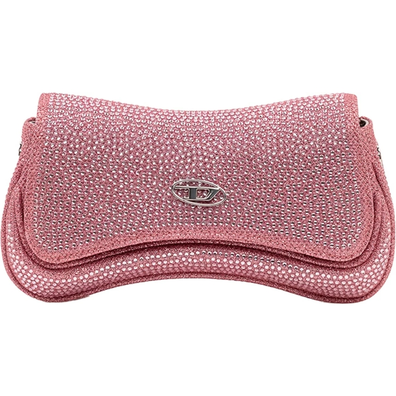 Diesel Schultertasche Borsa Play Crossbody con Patta rose
