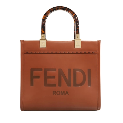 Fendi Tote Shopping Bag Sunshine Cuoio