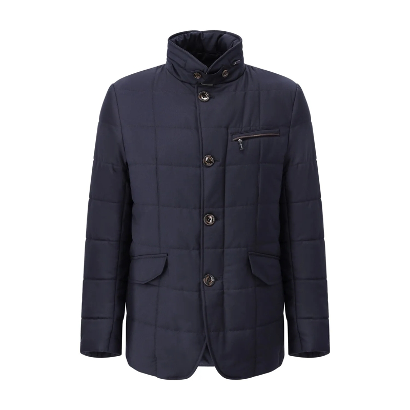 Gimo's Blazer Steppjacke aus hochwertigem Stoff Dunkelblau