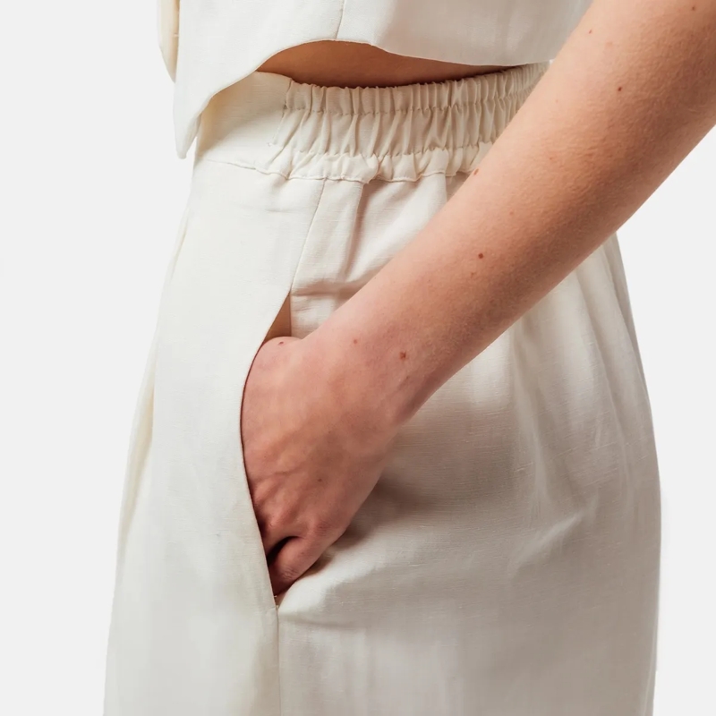 Helene Galwas Anzugshose Weite Hose KIMBERLY weiss(Image 4)