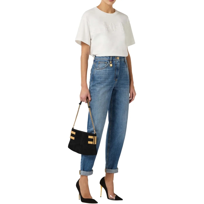 Elisabetta Franchi Jeans mit geradem Bein Elisabetta Franchi Women's Jeans Trousers Jeans Bl blau(Image 2)