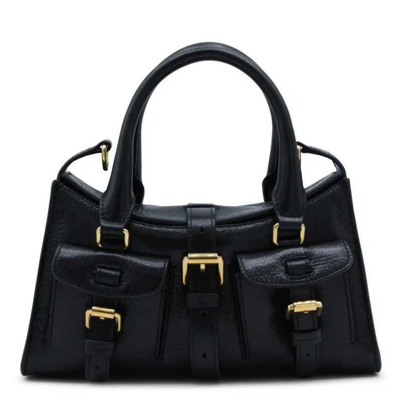 Mulberry Crossbodytas Mini Roxanne High Shine Top Handle Bag Black