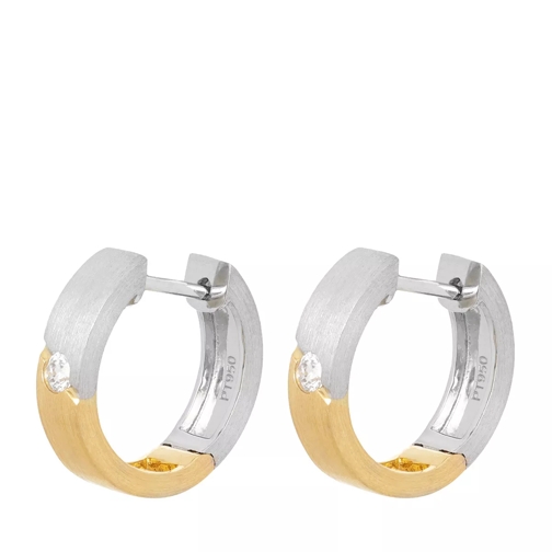 VOLARE Earring Hoops 2 Brill ca. 0,10 Bicolor Ring