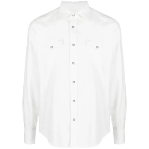 Eleventy White Stud Fastening Shirt White 