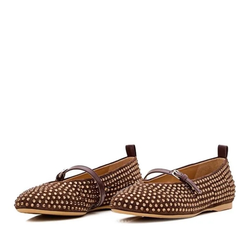 J.W.Anderson Ballerina Crystal Ballet Flat Brown