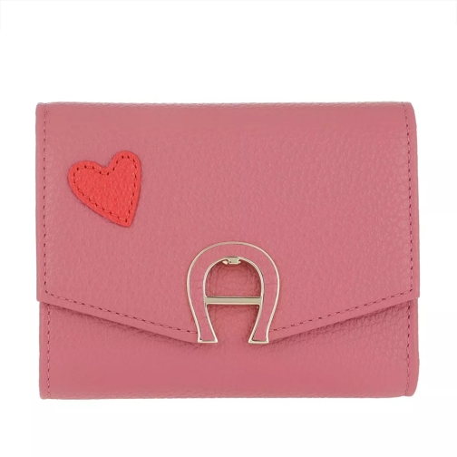 AIGNER Heart Fashion Wallet Dusty Rose Vikbar plånbok