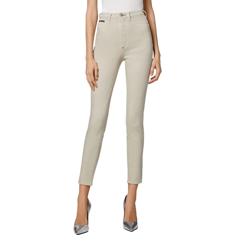 Philipp Plein Skinny-Leg-Jeans Jeggings Iconic Plein beige(Image 3)