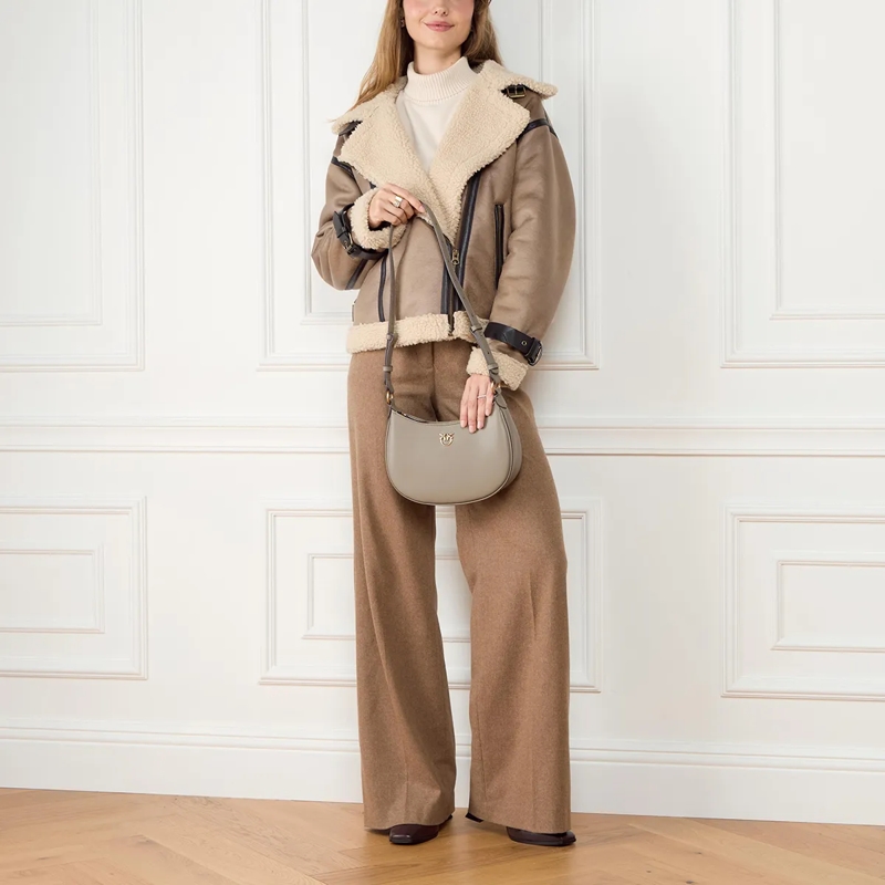 Pinko Schultertasche Half Moon Mini Fl Noce-Antique Gold(Image 3)