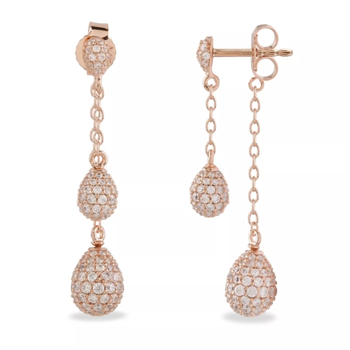 Little Luxuries by VILMAS Vita Elégance Earring Drops Rose Gold Plated Ohrstecker