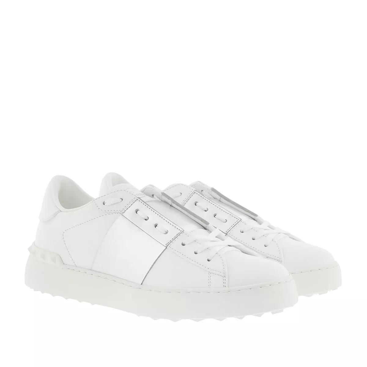 Valentino Garavani Bicolor Rockstud Sneaker White Silver Low Top