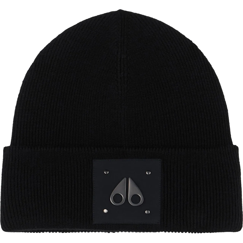 Moose Knuckles Chapeau Logo Icon Beanie Black schwarz
