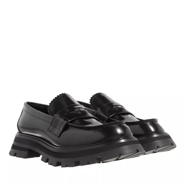 Alexander McQueen Platform Loafer Black Silver Mocassino