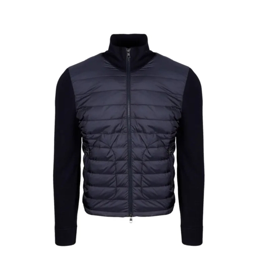 Moncler Padded Zip Up Cardigan Blue 