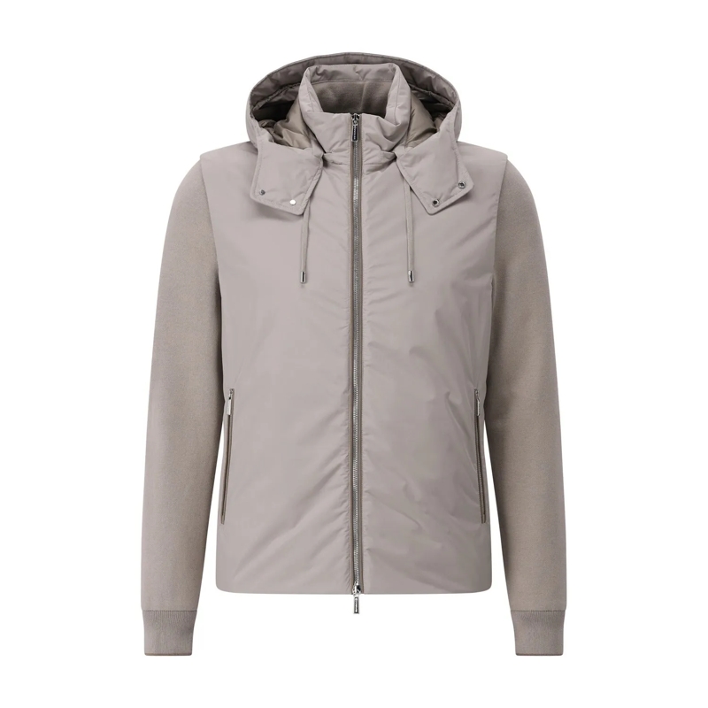 Moorer Veste de transition Jacke Evan mit abnehmbaren Ärmeln Grüngrau
