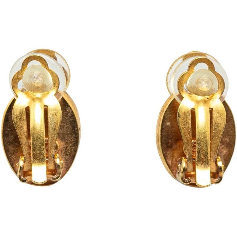 Chanel Creolen Gold Plated CC Clip On Earrings gold (Image 3)