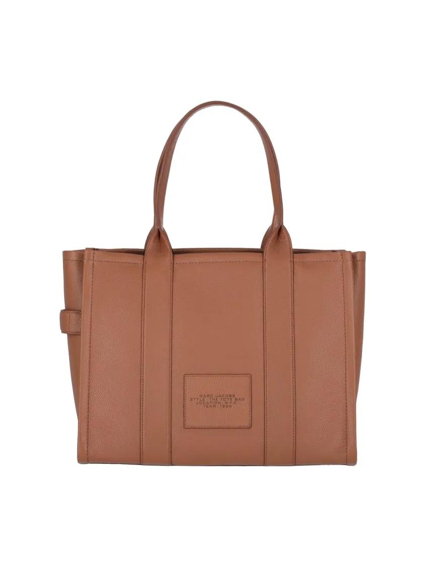 Marc Jacobs Shoppers & Totes Large Tote Bag "The Leather" – Brown in bruin
