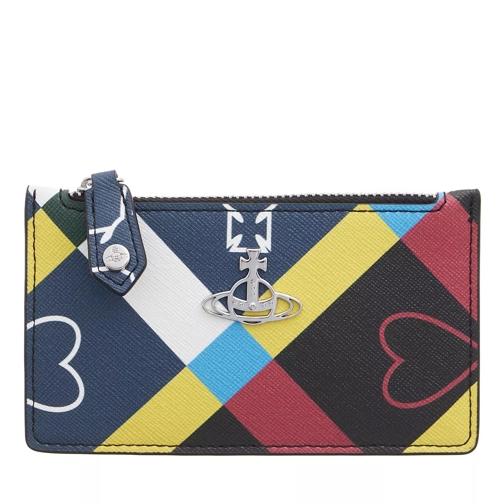 Vivienne Westwood Orb And Heart Check Slim Long Card Holder Orb And Heart Check Porte-cartes