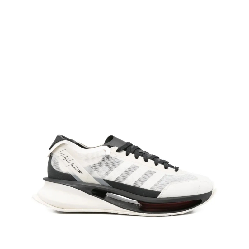 Y-3 Low-Top-Sneaker Mesh And Suede Sneakers White