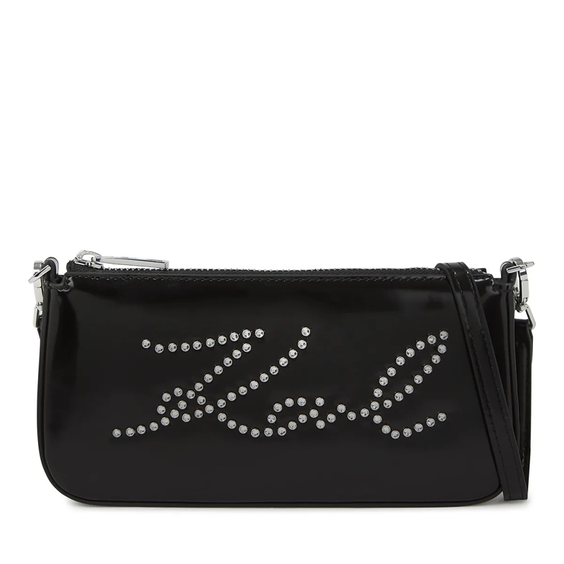 Karl Lagerfeld Geldbörse K/SIGNATURE Beutel zum Umhängen mit Nieten schwarz