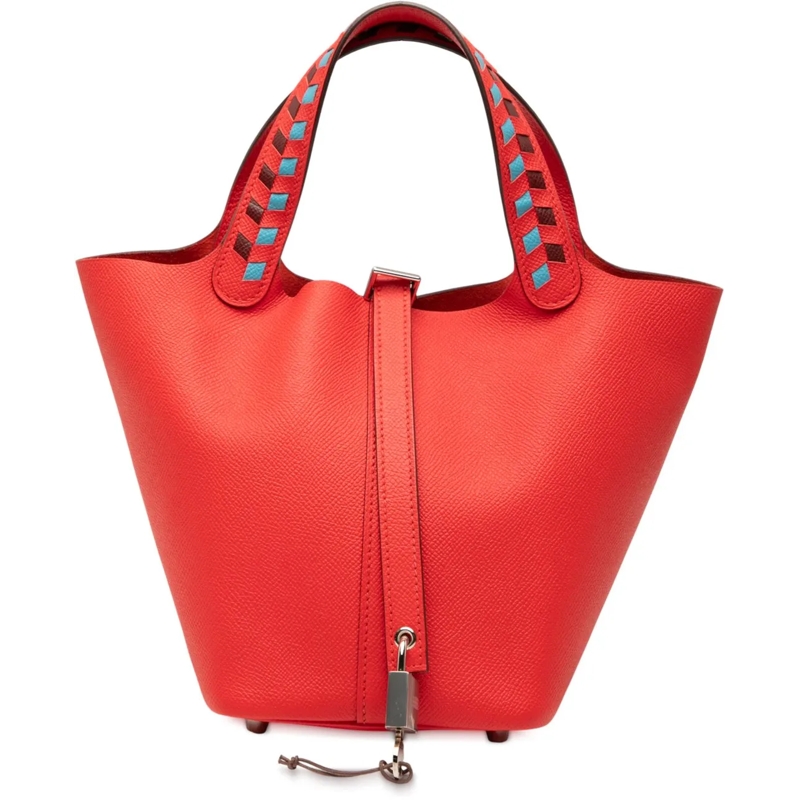 Hermès Tote Epsom Tressage Picotin Lock 18 rot