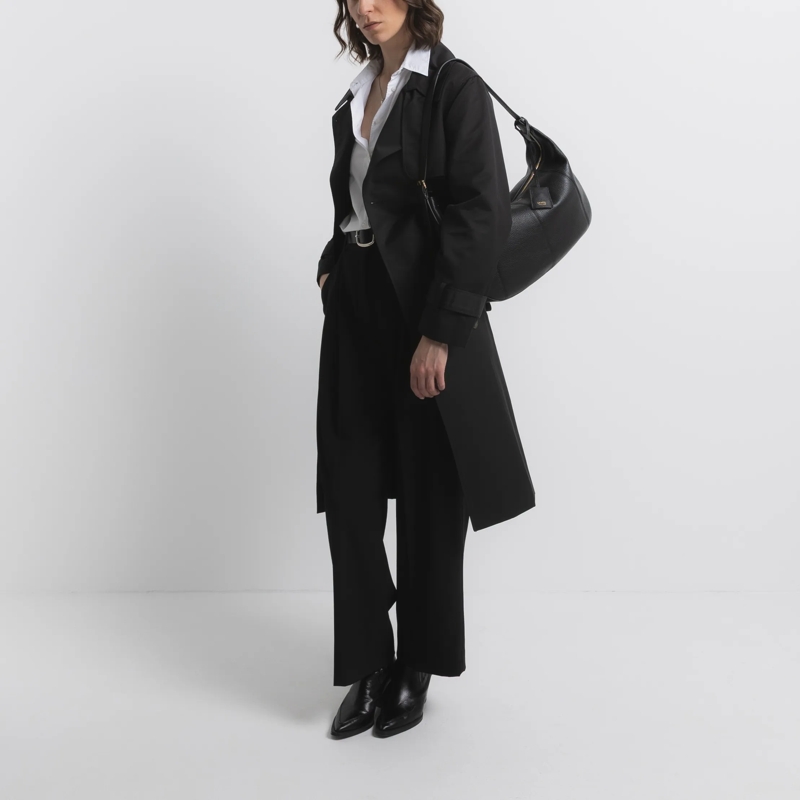 Lancel Hobo Bag Victoire Grained Cowhide Leather - L Zip Hobo Black(Image 2)