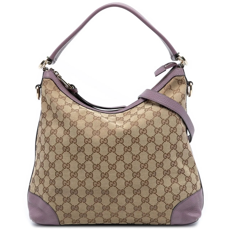 Gucci Schultertasche Small GG Canvas Miss GG Hobo braun