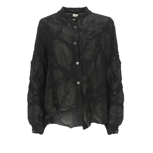 Sanctamuerte Chemisiers Wool Blouse Black