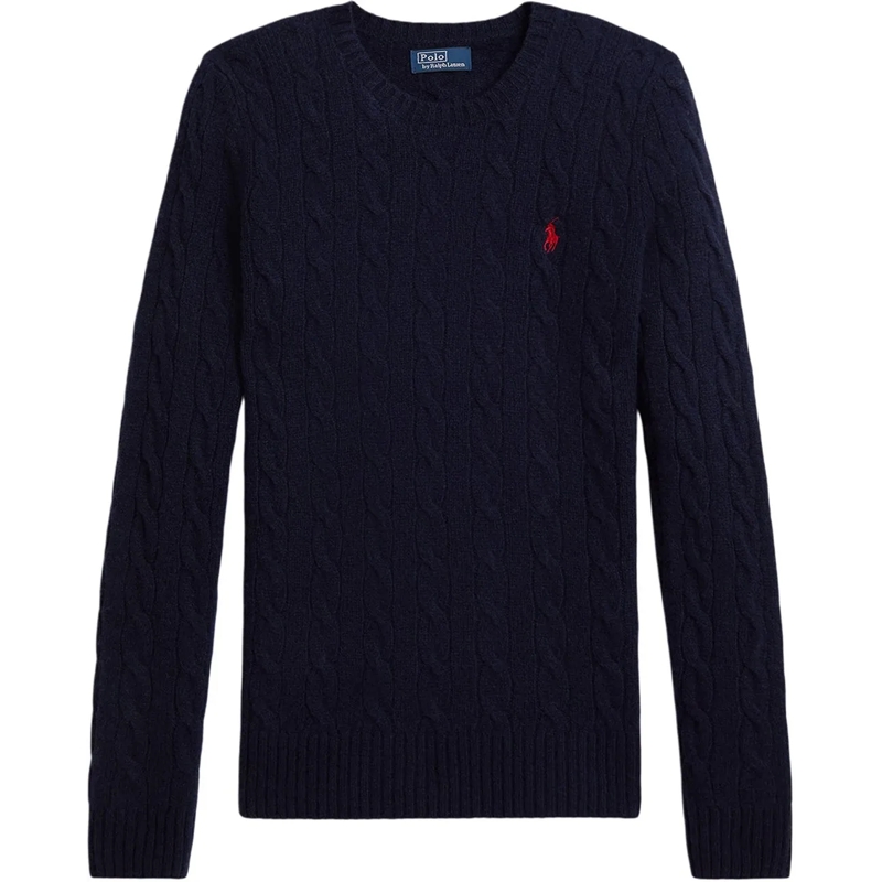 Ralph Lauren  Kabeltrui Donkerblauw blau