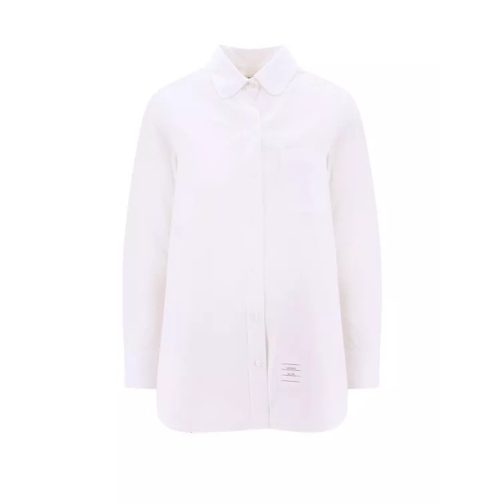 Thom Browne Open Back Cotton Shirt White Chemises