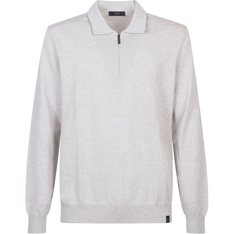 Fay  Polo Neck Sweater White weiß