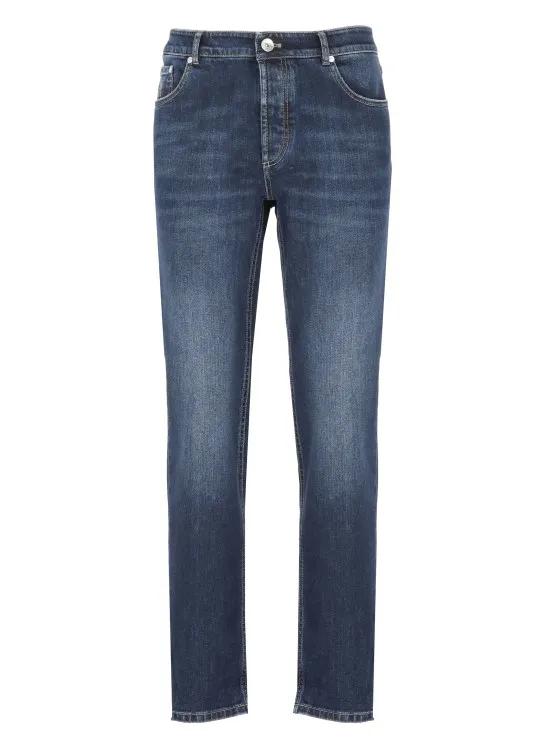 Brunello Cucinelli - Blue Cotton Jeans - Größe 52 - blau