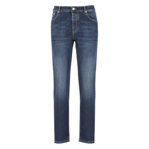 Brunello Cucinelli Blue Cotton Jeans Blue 