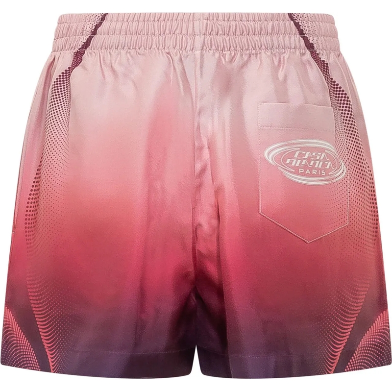 Casablanca Shorts Shorts con Vita Elastica e Stampa Sfumata rose(Image 2)