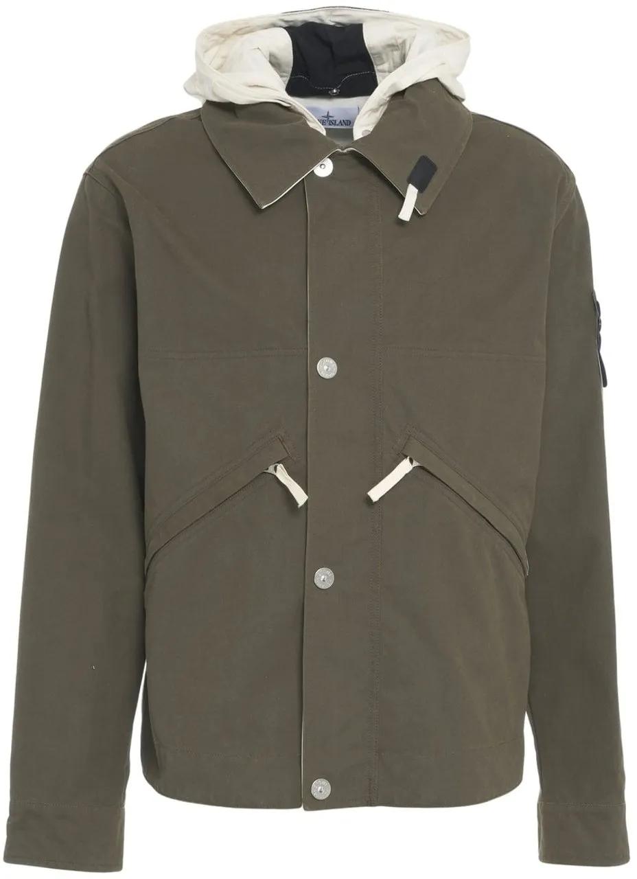 Thumbnail - Stone Island - Outerwear jacket with hoodie - Größe M - grün