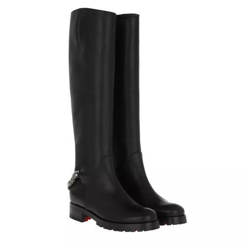 Christian Louboutin Crochecate Boots Leather Black Stiefel