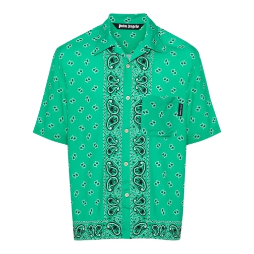 Palm Angels Hemden Logo Shirt Green