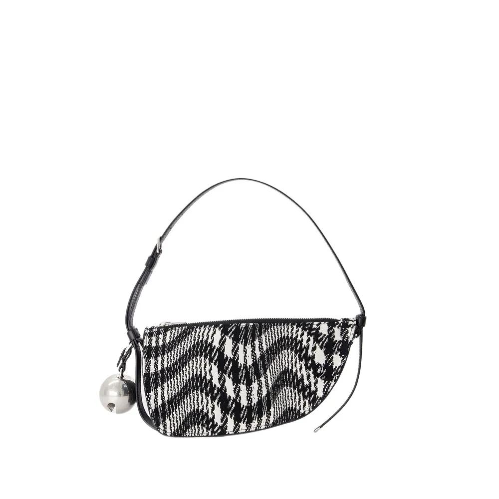 Burberry Shopper - Shield Sling Small Wallet On Chain - Cotton - Blac - Gr. unisize - in Schwarz - für Damen