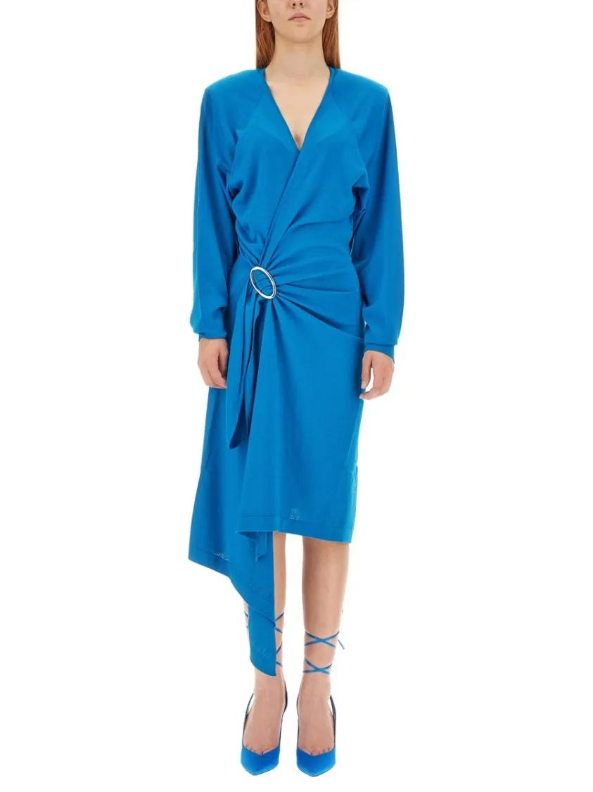 Thumbnail - The Attico - Atwell Midi Dress - Größe 40 - blau