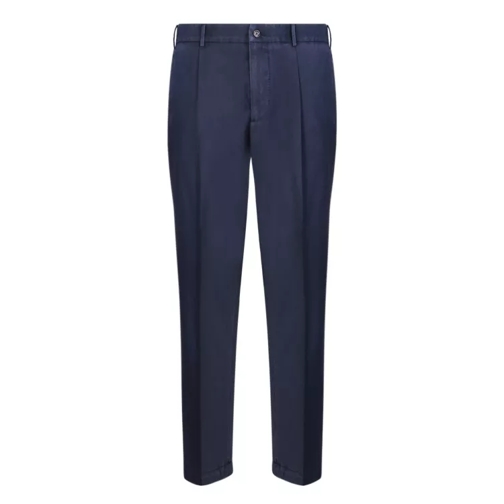 Dell'oglio Blue Wool Trousers Blue Kostymbyxor